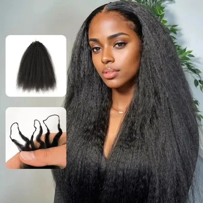 Crochet Feather Hair Extensions Kinky Straight Feather Hair Extension