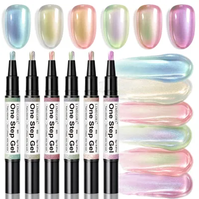 Three-In-One Nail Art Pearlescent Glitter Nail Polish Gel