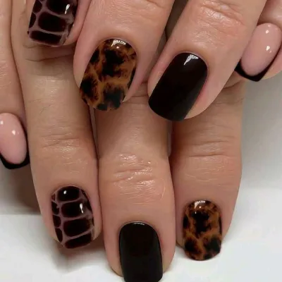 Autumn Winter Leopard Press-On Nails