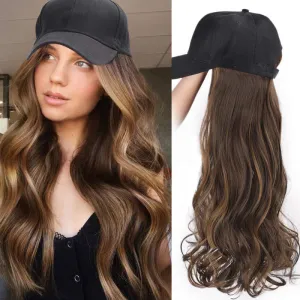 Women Personality Hooded Design Long wavy Hair Big Wave Chemical Fiber Wig