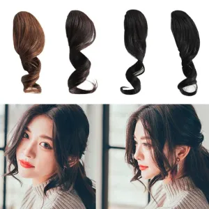 25-35cm Natural Hairpin In Bangs Front Side Bangs Fake Fringe Hair For Women Synthetic Clip In Bangs Hair Extensions