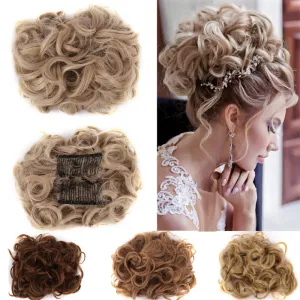 Insert Comb Bud Curly Hair Package Bun Ponytail Chemical Fiber Fluffy Flower Bud Hair Accessories Wig