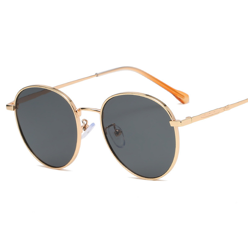 Wholesale Unisex Fashion Round Metal Frame Gradient Sunglasses