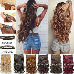 Wig Hair Extension Piece One-Piece Wig Micro-Roll Non-Reflective Five-Clip Hair Piece