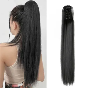 Synthetic Wig Ladies Long Straight Hair Chemical Fiber Wig Ponytail