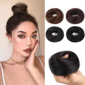 Real Hair Wig Ring Wig Small Balls Hair Ring WomenS Wig Bag Straight Hair Ring
