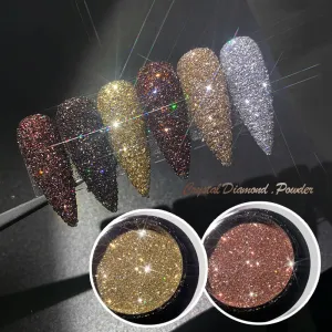WomenS Manicure Bounce 6-Color Crystal Diamond Glitter Powder