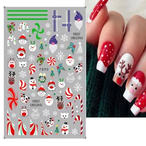 Christmas Series Skull Pumpkin Santa Claus Party Nail Art Stickers