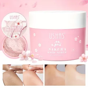 Ushas Cherry Blossom Scrub Softens Skin Waste Cutin, Cleans Pores, Cleans, Softens And Brightens