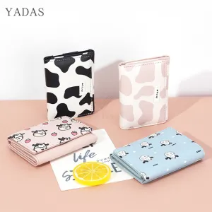 Women Fashion Cute Cow Compact Wallet