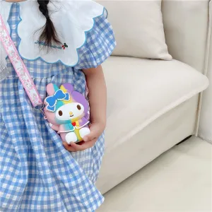Kids Girls Fashion Sweet Candy Color Cartoon Animal Silicone Mini Crossbody Bag