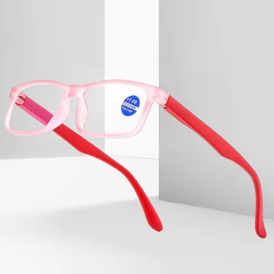 Fashion Personality Square Frame Anti-Blue Light Reading Glasses