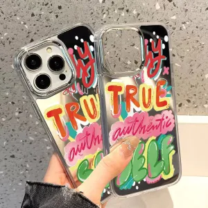 Unisex Fashion Personality Creative English Graffiti Apple Phone Case