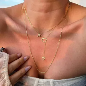 Women Fashion Simple Geometric Water Drops Rhinestone Necklace