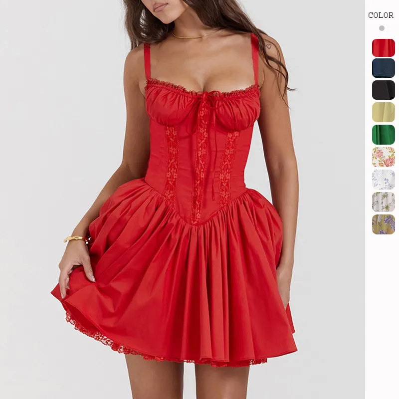 Women's Lace Stitching Sling Corset