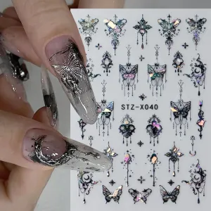 Fashion Laser Butterfly Nail Art Sticker