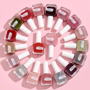 Women Fashion Solid Color Non-Baking Quick-Drying Long-Lasting Non-Tearing Nail Polish