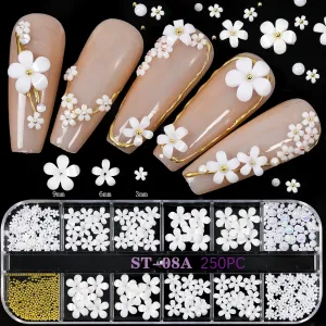 Fashion Multicolor Flower Butterfly Nail Art Accessories