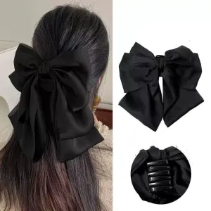 Fashion Solid Color Bow Grip Clip