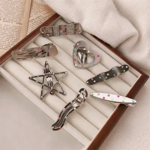 Creative Multicolor Dot Silver Hairpin