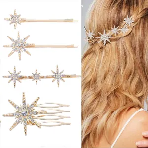 Star Rhinestone Hairpin Set