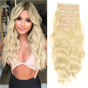 Fashion 4-Piece Long Curly Hair Wig Hair Extension
