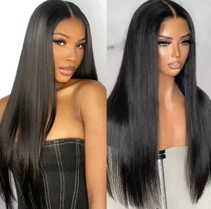 Women Fashion Front Lace Long Straight Wig