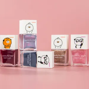 Fashion Multicolor Cartoon Can Not Peel Nail Polish