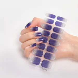 Simple Gradient Glow Pink Nail Sticker
