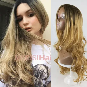 Women Fashion Gradient Long Curly Hair Wig