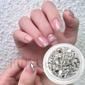 Nail Art Jewelry Shaped Heart-Shaped Rhinestone Steel Ball