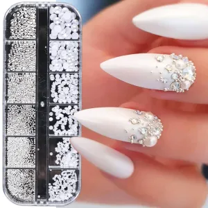 Nail Art Steel Ball Half Circle Pearl Nail Art Accessories