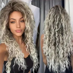 Women Fashion Gradient Long Curly Hair Wig