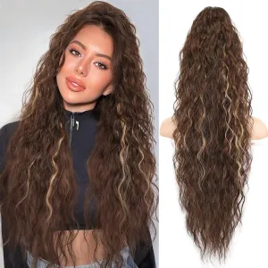 Women Fashion Water Ripple Long Curly Hair Wig