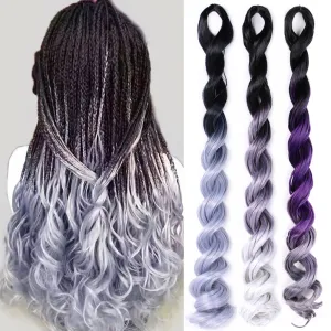 Women Fashion Chemical Fiber Gradient Curls Hair Wig