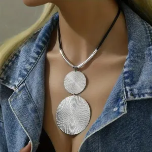 Women Fashion Simple Geometric Water Drops Rhinestone Necklace
