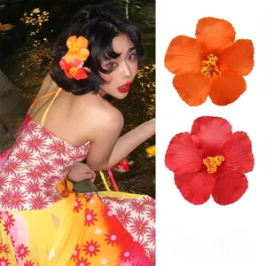 Egg Flower Fabric Floral Hair Clip