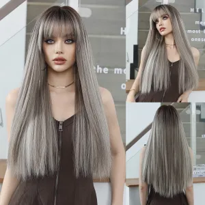 Women Fashion Gradient Dye Chemical Fiber Wig
