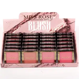 MISS ROSE MONOCHROME SQUARE POWDER BLUSHER,4 SETS OF 24 DISPLAY BOXES