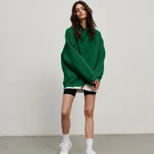 Fleece-Lined Women Spring Autumn Thickened Fashion Crop Hoodie