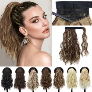 Fashion 4-Piece Long Curly Hair Wig Hair Extension